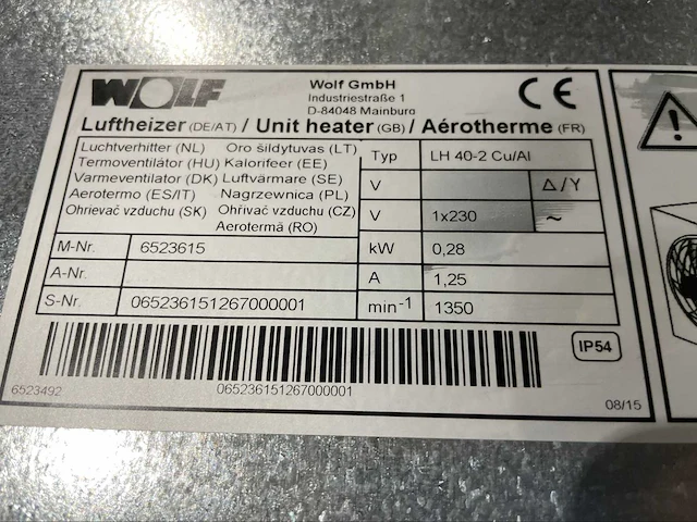 Wolf cv heater - afbeelding 6 van  14