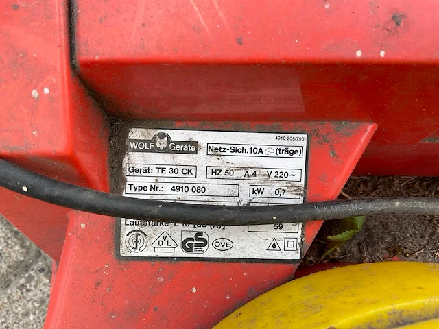 Wolf geräte carrera 30e grasmaaier - afbeelding 7 van  8