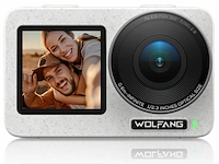 Wolfgang seeker one wit waterdichte actiecamera met 4k60fps ultra hdvideo dual screen kleurendisplay - afbeelding 1 van  5