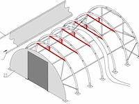 Wolverine - (12x9,15x4,50 meter) - garage tent / opslag shelter 304015r - afbeelding 6 van  10