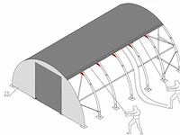 Wolverine - (12x9,15x4,50 meter) - garage tent / opslag shelter 304015r - afbeelding 7 van  10
