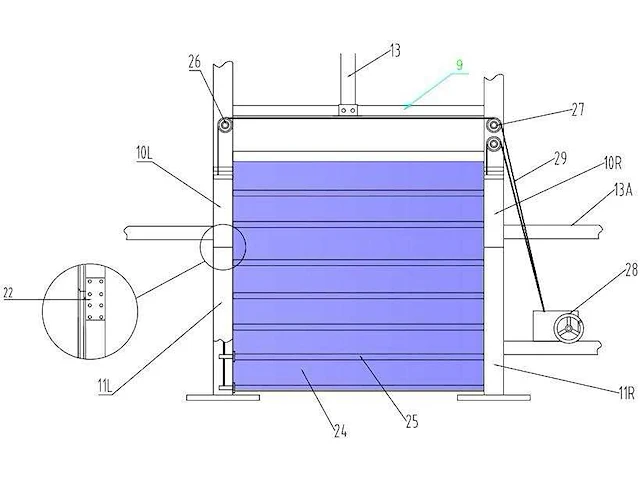 Wolverine - (15,0x5,50x5,30 meter) - garage / tent / opslag shelter 185017p - afbeelding 9 van  10