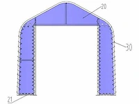 Wolverine - (15,0x5,50x5,30 meter) - garage / tent / opslag shelter 185017p - afbeelding 10 van  10