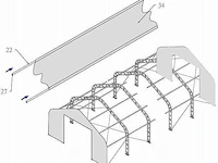 Wolverine - (15,25x10,0x5,20 meter) - garage / tent / opslag shelter 335017dp - afbeelding 3 van  9