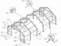 Wolverine - (15,25x10,0x5,20 meter) - garage / tent / opslag shelter 335017dp - afbeelding 4 van  9