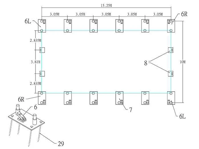 Wolverine - (15,25x10,0x5,20 meter) - garage / tent / opslag shelter 335017dp - afbeelding 6 van  9
