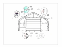 Wolverine - (18,3x9,15x6,1 meter) - garage tent / opslag shelter 306020dp - afbeelding 10 van  12
