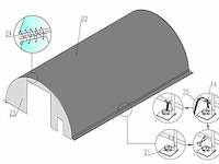 Wolverine - 20x9,15x4,50 meter - garage tent / opslag shelter 306515r - afbeelding 9 van  11