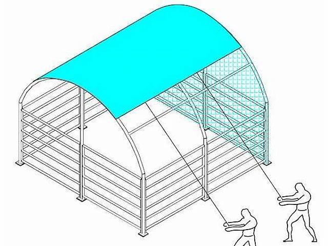 Wolverine - (4x4x3,15 meter) - dierenverblijf / shelter 4 meter - afbeelding 9 van  13