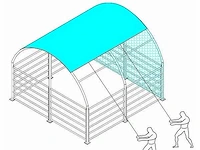 Wolverine - (4x4x3,15 meter) - dierenverblijf / shelter 4 meter - afbeelding 9 van  13