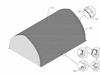Wolverine - (6,1x6,1x3,6 meter) - shelter overkapping / tent p20-20-12p - afbeelding 7 van  15