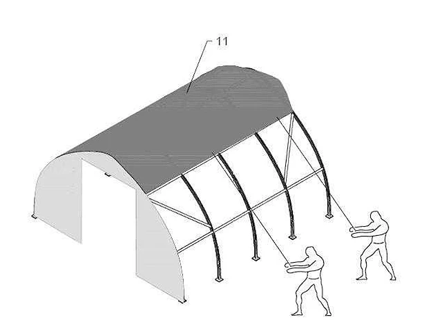 Wolverine - (6,1x6,1x3,6 meter) - shelter overkapping / tent p20-20-12p - afbeelding 9 van  15