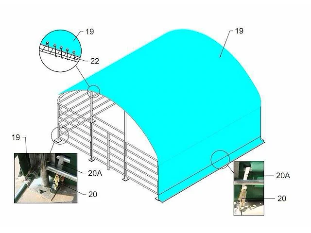 Wolverine - (6x6x3,70 meter) - dierenverblijf / shelter 6 meter - afbeelding 12 van  14