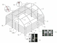 Wolverine - (6x6x3,70 meter) - dierenverblijf / shelter 6 meter - afbeelding 13 van  14