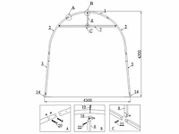 Wolverine - (9,20x4,30x4,30 meter) - garage tent / opslag shelter 143014r - afbeelding 2 van  15