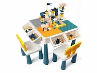 Wondermind 6 in1 bouwtafel set + 85 bouwblokken kindertafel met 2 stoeltjes