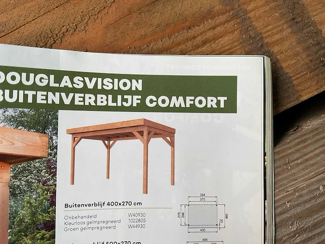 Woodvision douglas overkapping comfort 270x400x260 cm - afbeelding 4 van  11