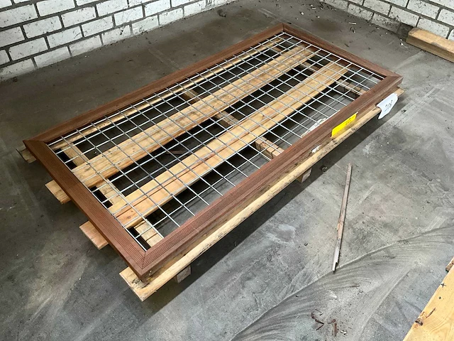 Woodvision gaaspaneel hardhout/staal 180x90 cm - afbeelding 1 van  3
