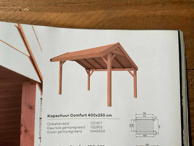 Woodvision geïmpregneerd douglas kapschuur 250x400x280 cm - afbeelding 4 van  11