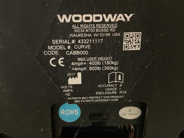 Woodway curve treadmill - afbeelding 8 van  8