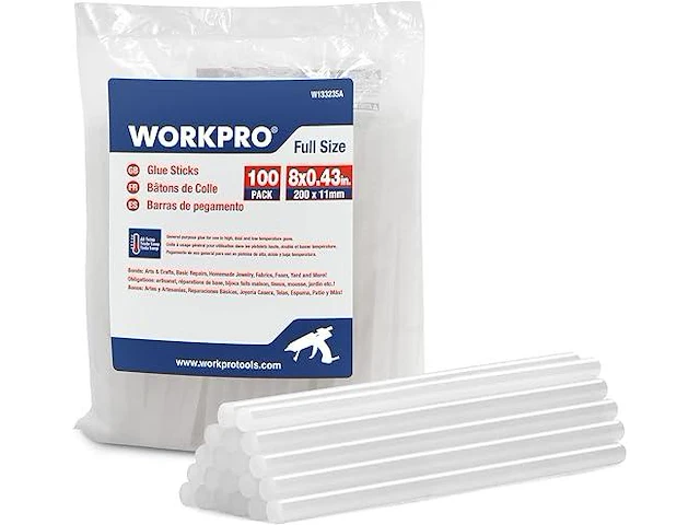 Workpro hete lijmsticks 11 mm x 200 mm, 100 stuks - afbeelding 1 van  4