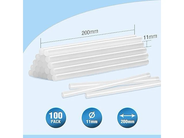 Workpro hete lijmsticks 11 mm x 200 mm, 100 stuks - afbeelding 4 van  4