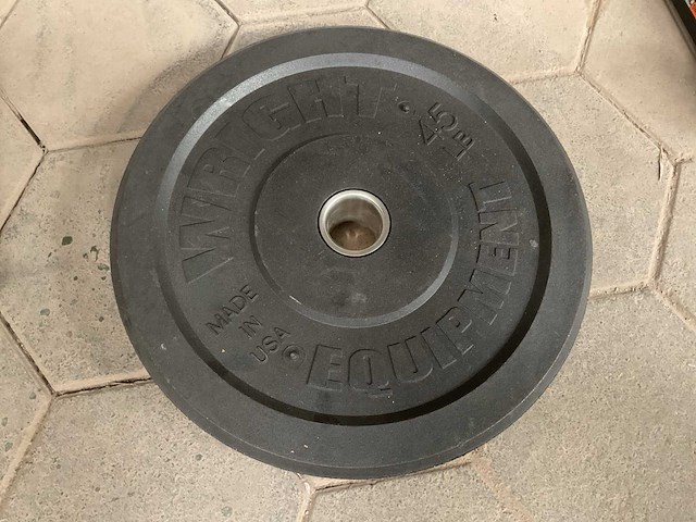 Wright equipment 45lb bumper plate - afbeelding 2 van  3