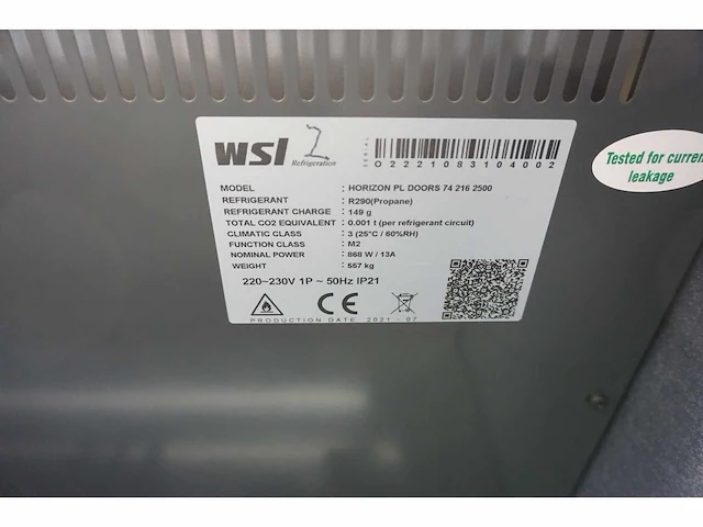 Wsl - horizon pl 74 216 2500 - refrigerator - afbeelding 5 van  6