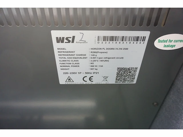 Wsl - horizon pl doors 74 216 2500 - koelkast - afbeelding 5 van  6
