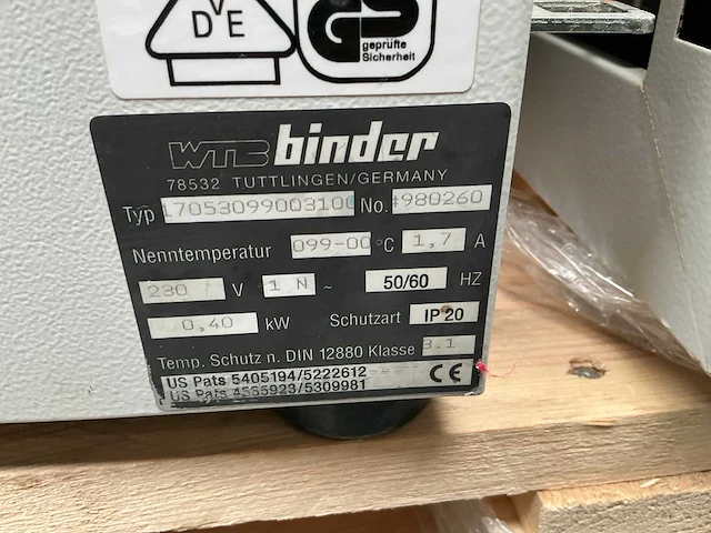 Wtb binder bd-53 laboratoriumincubator - afbeelding 6 van  8