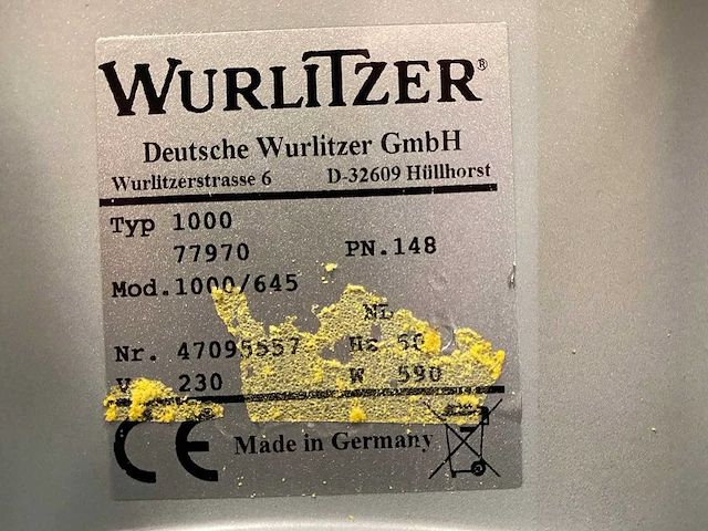 Wurlitzer - 1000 - combi - vending machine - afbeelding 14 van  17