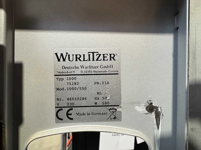 Wurlitzer - 1000/550 - snoepautomaat - vending machine - afbeelding 4 van  5