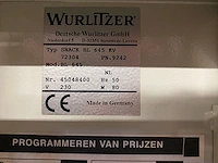 Wurlitzer - bl 645 - snack - vending machine - afbeelding 8 van  12