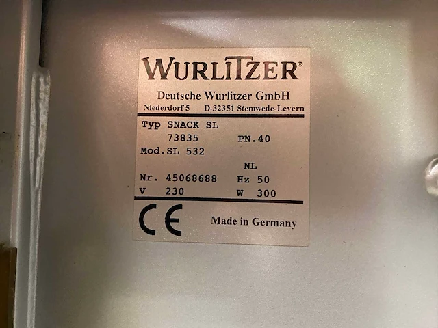 Wurlitzer - divers - divers - vending machine - afbeelding 17 van  22