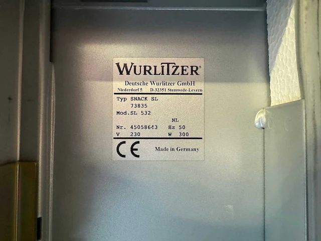 Wurlitzer - sl 532 - snoepautomaat - vending machine - afbeelding 5 van  10