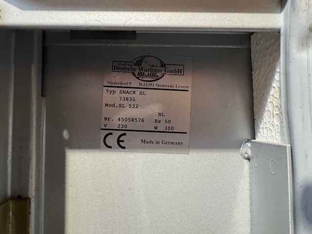 Wurlitzer - sl532 - snoepautomaat - vending machine - afbeelding 5 van  9