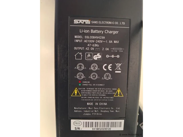 Wuxi sans electronic sslc084v2xh li-ion batterijlader - afbeelding 3 van  3