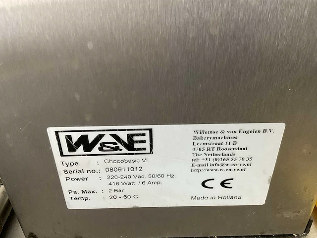 W&ve chocobasic vi chocolade spuitmachine - afbeelding 6 van  6