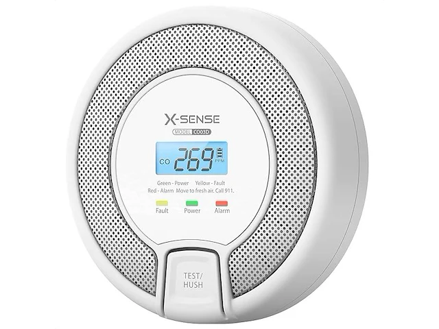 X-sense standalone koolmonoxidedetector met digitaal display - afbeelding 1 van  3