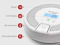 X-sense standalone koolmonoxidedetector met digitaal display - afbeelding 3 van  3