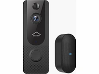Xecurity x8+ deurbelset slimme wifi video deurbel draadloos met 1080p camera zwart - afbeelding 1 van  3