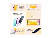 Xiaomi 12 lite 5g smartphone 8+128 gb display amoled 6.55 120hz snapdragon 778g tripla fotocamera groen - afbeelding 3 van  4