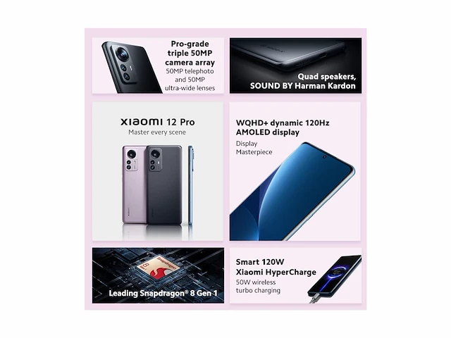 Xiaomi 12 pro smartphone 8+256gb 6.73 120hz amoled display snapdragon 8 gen zwart - afbeelding 3 van  4