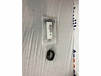Xiaomi mi band 7 en garmin siliconen bandje zwart/zilver 20mm - afbeelding 1 van  3