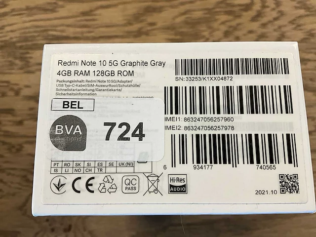 Xiaomi redmi note 10 5g 128gb grijs - afbeelding 7 van  7