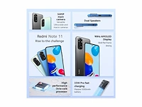 Xiaomi redmi note 11 smartphone + hoofdtelefoon 4 + 64 gb amoled dotdisplay snapdragon star blue - afbeelding 3 van  4
