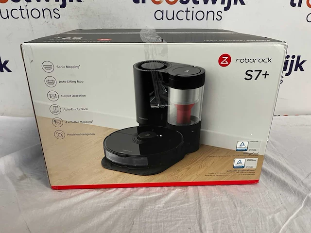 Xiaomi roborock s7+ - robotstofzuiger - zwart - afbeelding 2 van  2