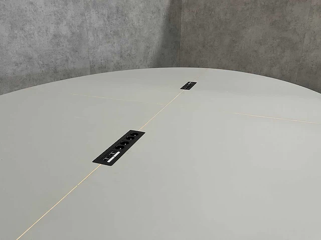 Xl ovale conferentietafel op stahoogte 350x240 grijs 4-delig blad - afbeelding 8 van  13