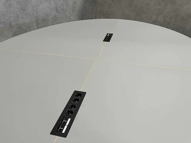 Xl ovale conferentietafel op stahoogte 350x240 grijs 4-delig blad - afbeelding 9 van  13