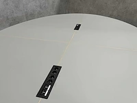 Xl ovale conferentietafel op stahoogte 350x240 grijs 4-delig blad - afbeelding 9 van  13